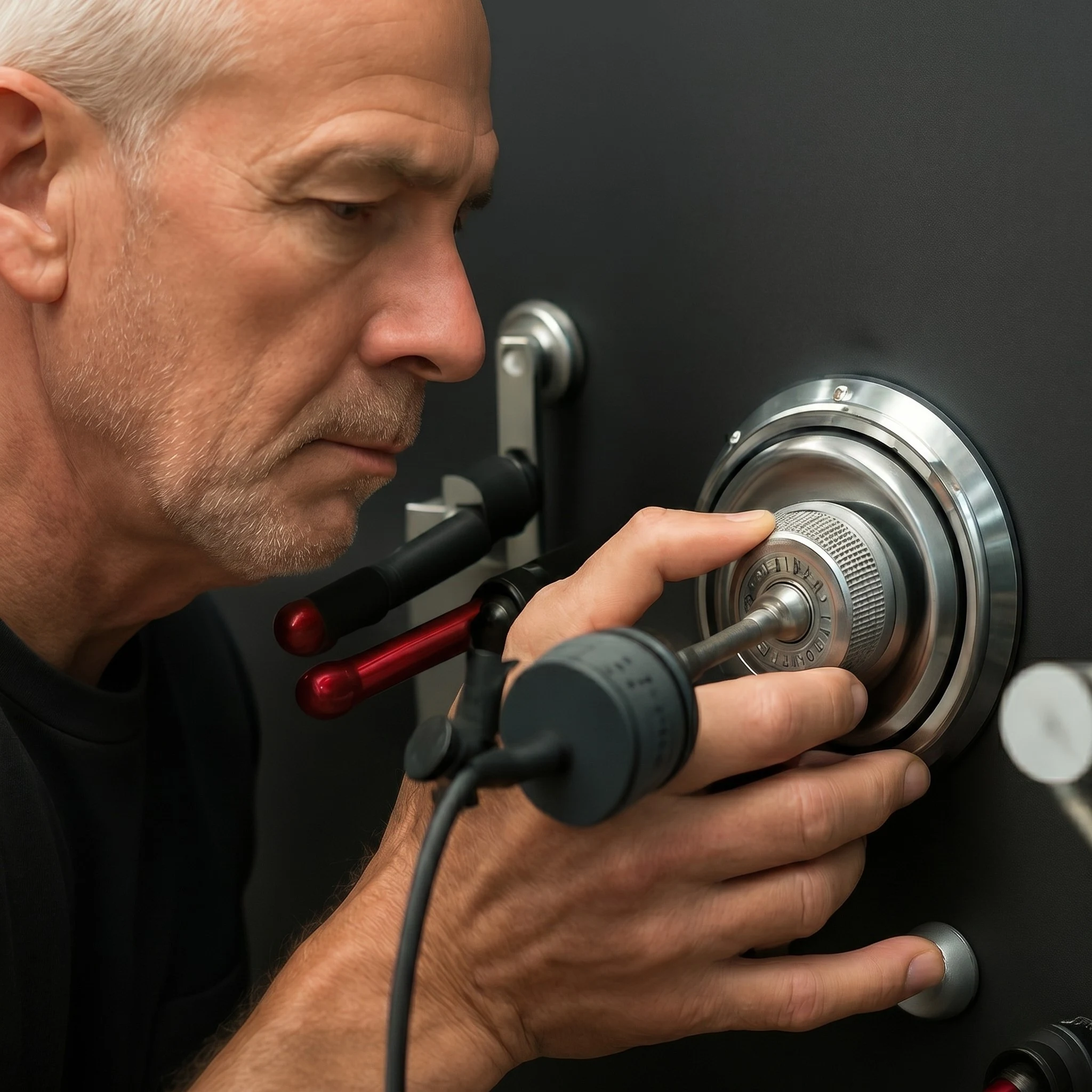 safe-manipulation Safe technician performing non-destructive safe manipulation in Perth