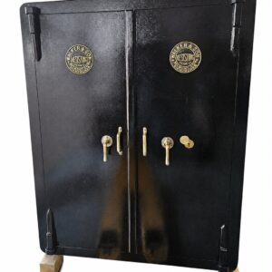 Antique Double Door Black 1909 Walker & Son Penn St Belmont Row Birmingham Safe